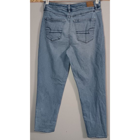American Eagle 10R Medium Wash Mom Denim Casual Comfort Occasion Stretch Jeans - Picture 3 of 6